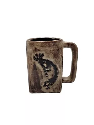 Kokopelli Flute Dancer By Mara Mexico Vintage Stoneware 16 Oz Square Mug • $12.90