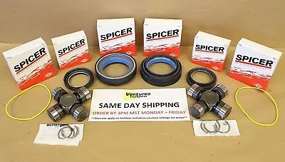 1998-2004 Ford F250 F350 Excursion 4x4 Front Axle Seals U Joints Genuine Spicer • $221.37