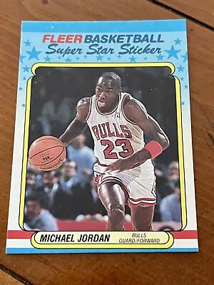 1988 Fleer Basketball MICHAEL JORDAN Chicago Bulls Sticker #7 • $23.50