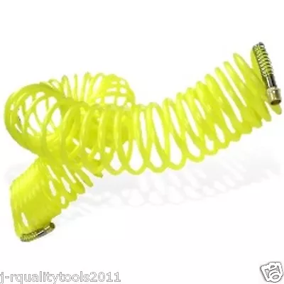 25ft 1/4  Recoil Air Hose Re Coil Spring Ends Pneumatic Compressor Tools 200 Psi • $8.95