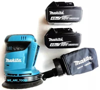 New Makita XOB01 18 Volt 5  Cordless Orbit Sander (2) BL1840B 4.0 Batteries LXT • $215.97