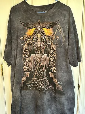 Vintage Y2K The Mountain Skullbone Grim Reaper T-Shirt Size 3XL • $28