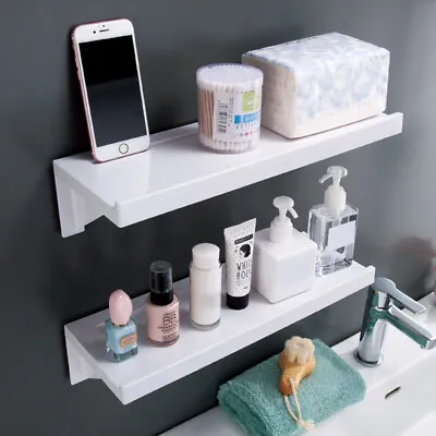 £10.95 • Buy Self Adhesive Floating Shelf Non-Drillng Shower Caddy Bathroom Organizer Display