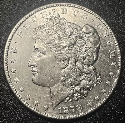 1878-P Morgan Silver Dollar 7TF Nice AU Details Coin • $58