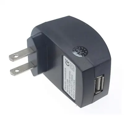 HOME CHARGER USB POWER ADAPTER WALL AC PLUG BLACK For PHONES • $10.54