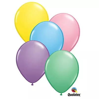 Qualatex 11  Pastel Round Assortment Latex Balloons 100 Count Decorations • $19.19