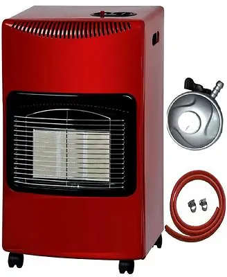 New 4.2Kw Portable Home Heater Butane Fire Calor Gas Cabinet With Regulator Hose • £98.89