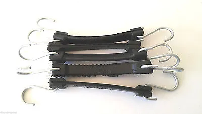 (5) 5-1/2  Heavy Duty Rubber Tarp Straps Tie Down / Bungee Cord With S Hooks • $24.99