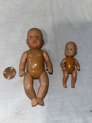 $6 • Buy Mini Zapf Creations Doll Baby Born Caucasian 4.5  & Simba Baby Doll 2.75” LOOSE