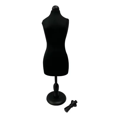 Black Mini Jersey Female Dress Form Mannequin Torso Dress Jewelry Display Stand • $48.50