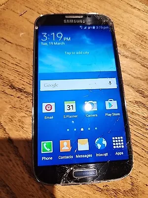 Samsung Galaxy S4 Android 5  Mobile Phone UNLOCK (CRACK BUT WORKS) • $170.55