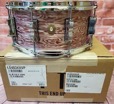 Ludwig Classic Maple 6.5x14  Vintage Pink Oyster Snare Drum USA Made | Dealer • $599