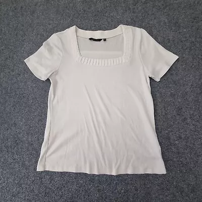 Marco Polo Shirt Womens Medium White Modern Cotton Short Sleeve Size M • £6.21