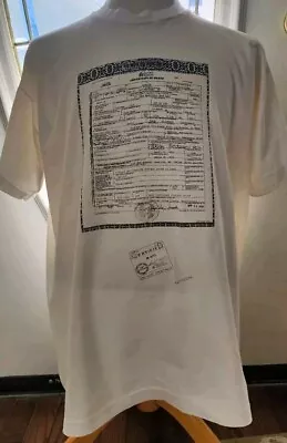 VERY RARE Vintage Kurt Cobain Death Certificate T-shirt XL FRUIT OF THE LOOM  • $199.99