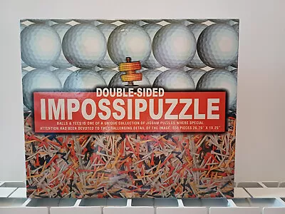 New & Sealed Double Sided Impossipuzzle Balls Golf & Tees Jigsaw Puzzle 550 • £13.99