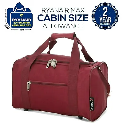 5 Cities New 2024 Ryanair 40 X 20 X 25 Max Size Cabin Carry On Holdall Bag Case • £10.99