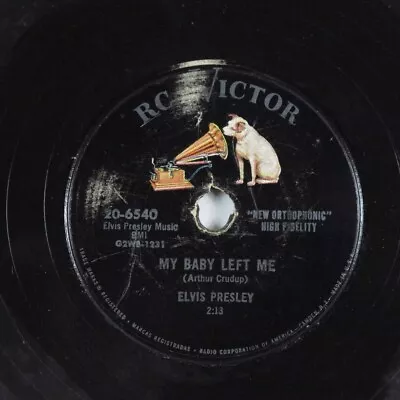 Rock & Roll 78 ELVIS PRESLEY My Baby Left Me RCA VICTOR 20-6540 HEAR 352 • $8