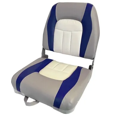£60.99 • Buy DELUXE MARINE BOAT SEAT Grey/Blue/White (76332GBW) Yacht Fishing Speed Rib Chair