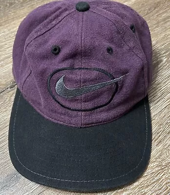 Vintage Nike Men's Purple And Black Hat Snap • $22.99