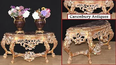 Italian Rococo Gilt Console Table - Carved Hall Tables • $6040