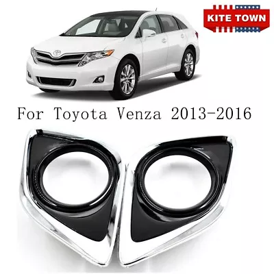 Pair Of Fog Light Lamp Bumper Cover Insert RH LH For Toyota Venza 2013-2016 US • $17.99