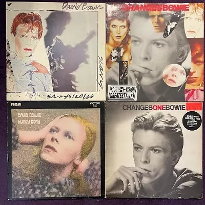 David Bowie 4 X Vinyl Record Album LP Job Lot Hunky Dory Changes Scary Monsters • £18