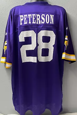 Minnesota Vikings #28 Adrian Peterson Football Jersey Men's SZ: 2XL Purple- Used • $40