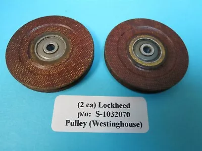 Vintage Lockheed Aircraft Formica Phenolic Cable Pulleys Like AN210 (2ea) • $25