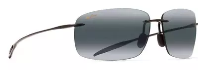 Maui Jim Breakwall 422-02 Gloss Black Frame / Grey Polarized Lens • $142.99