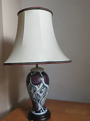  Large Moorcroft Lamp & Shade  With Stylised Flowers   • $684.50