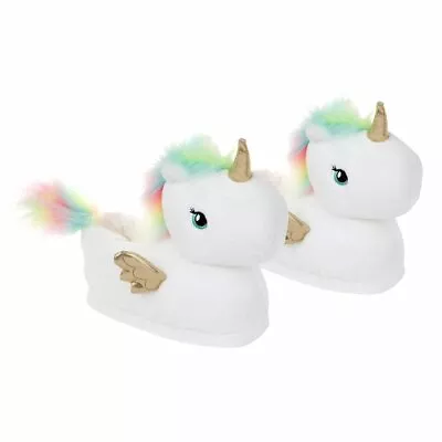 SUNNYLIFE White Unicorn Slippers Sz Large Ages 8 - 12 Years Of Age NEW • $15