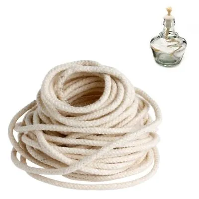 5M Long Cotton Wick Burner Round Oil Kerosene Alco Lamp Torch Wine Bottle DIY • £7.19