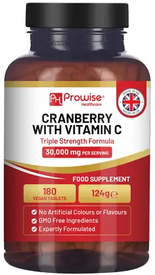 Cranberry Tablets-30000mg Cystitis Urinary Tract Infections UTI Bladder Support • £13.49