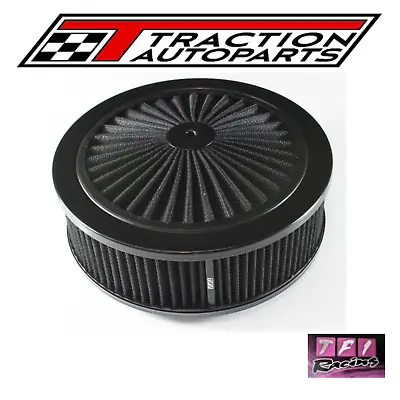 Flow Top Black Assembly Air Filter Cleaner 9 X 2  Holley 5-1/8  Flat Base • $114.90