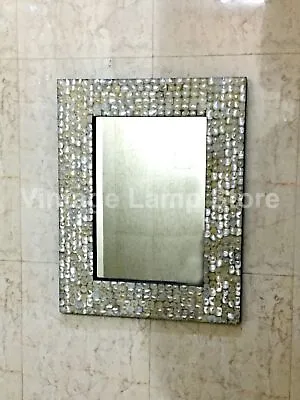 Decorative Mother Of Pearl Inlay Frame Mirror Bedroom Decorative Wall Decor • $58.61