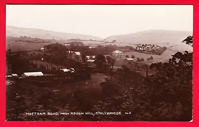 Postcard - STALYBRIDGE Mottram Road From HOUGH HILL #2 RP Posted 1917 HOUSES • £6