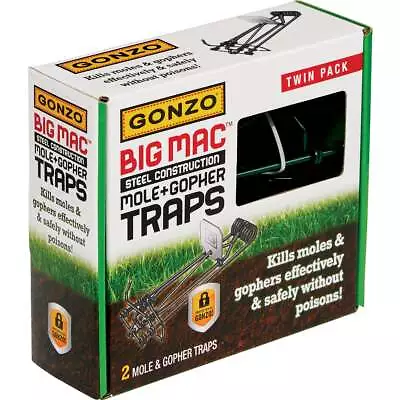 Gonzo Big Mac Steel Wire Mechanical Gopher Trap (2-Pack) 5000 Gonzo 5000 Steel • $23