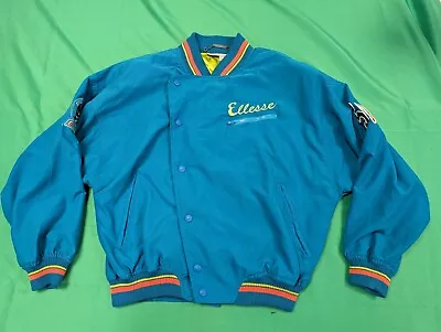 Vintage Ellesse Perugia-Italy Light Blue Bomber Jacket Size Medium • $75