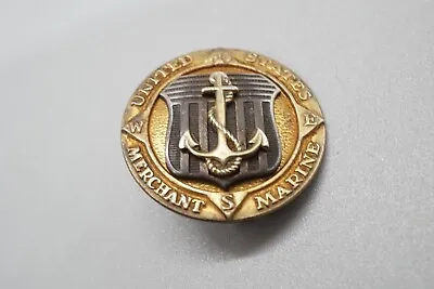 WWII Sterling Merchant Marine Service Badge By A.E. Co. • $18.69