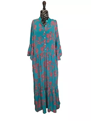 Picnic Silk Blend Maxi Dress Size 10 • $45