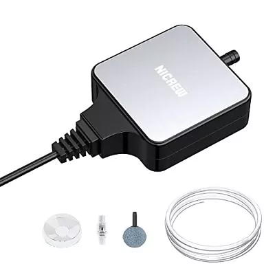 £16.48 • Buy NICREW Nano Silent Aquarium Air Pump, Ultra Quiet Air Aerator Pump With Single