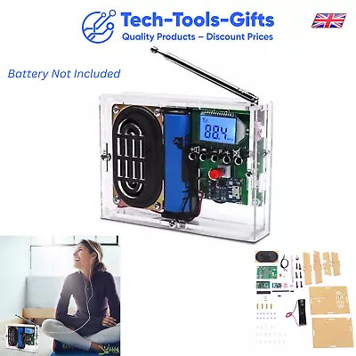 DIY FM Radio Receiver Module Soldering Kit 87-108MHz LCD Display - UK Seller • £22.99