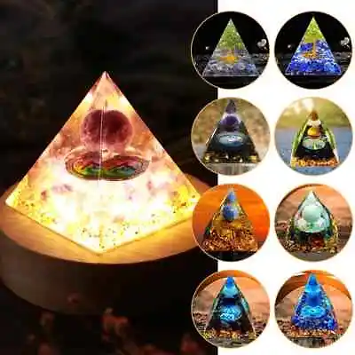 1pc Orgone Pyramid Crystal Energy Chakra Amethyst Stone Healing Reiki Meditation • $5.99