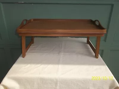 NIOB Goodwood Genuine Teak Wood Bed Tray Table With Handles MCM VTG • $110