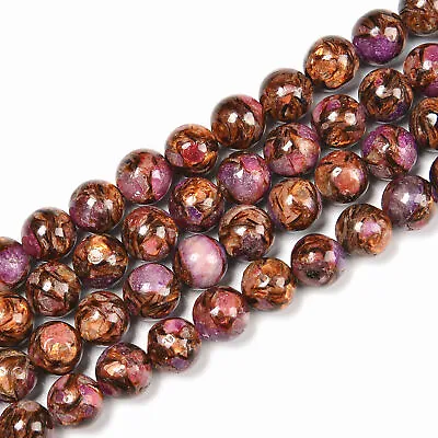 $9.49 • Buy Bronzite Purple Lepidolite Smooth Round Beads Size 6mm 8mm 10mm 15.5'' Strand