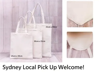 Craft Blank Cotton-Jute Linen Reusable Shopping Tote Eco Shoulder Bag Handbag • $14.99