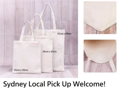 Craft Blank Cotton-Jute Linen Reusable Shopping Tote Eco Shoulder Bag Handbag • $12.99