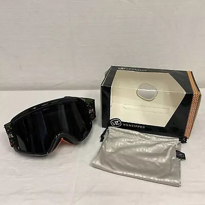 VonZipper Beefy Snow Sport Goggles Gloss Black Frame W/ Black Chrome Lens • $51