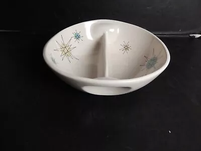 Vintage Mid Century Modern Franciscan Atomic Starburst Divided Vegetable Bowl • $60