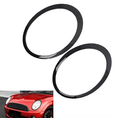 For Mini Cooper One R50 R52 R53 01-06 Headlight Trim Ring Black Matt Set Pair • $30.29